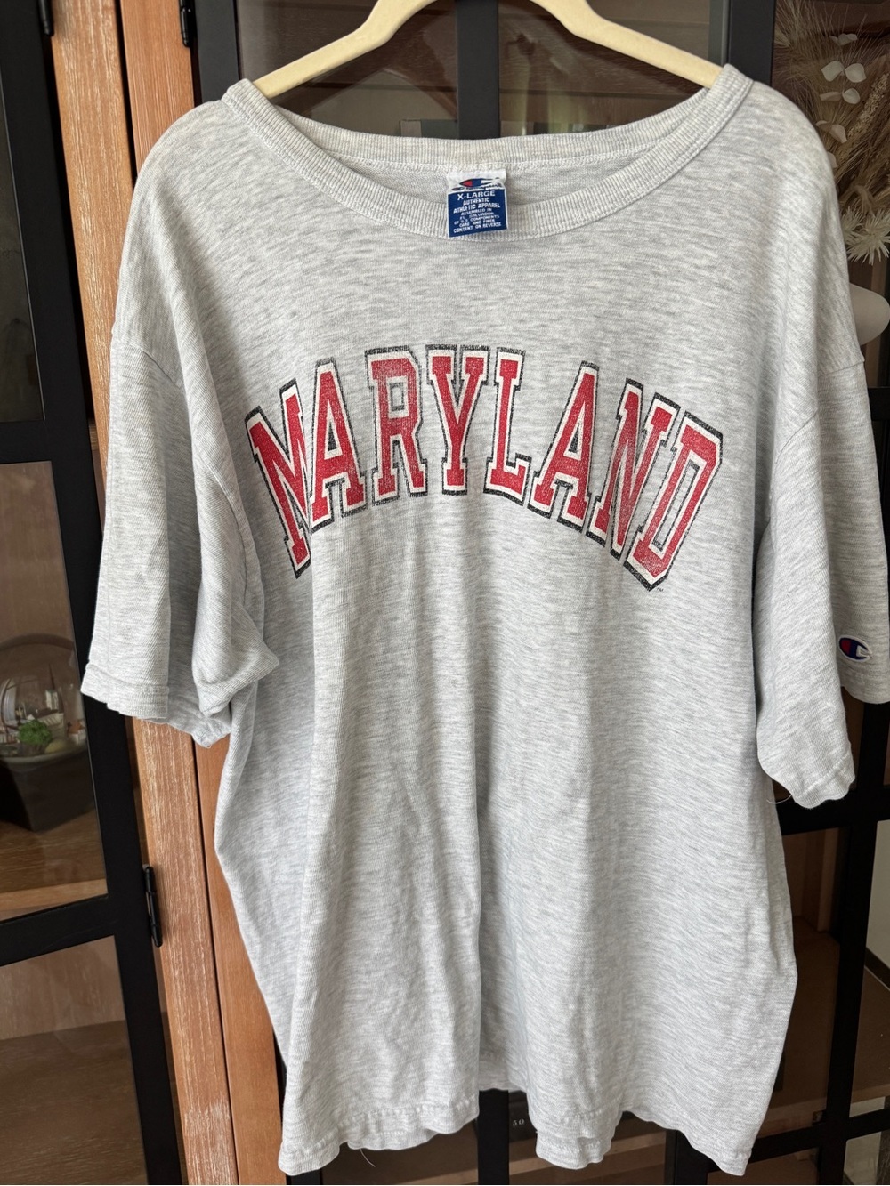 Vintage Maryland tee tshirt short sleeve crewneck oversized heather grey